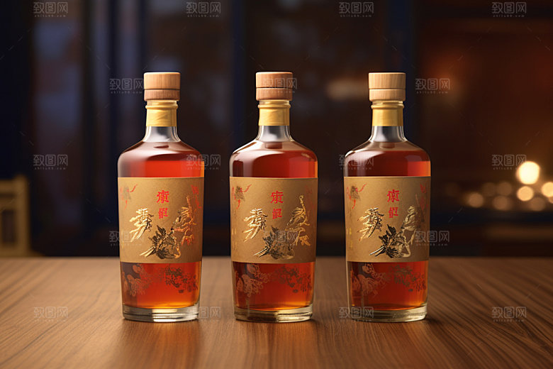 白酒酒瓶酒类立体模型