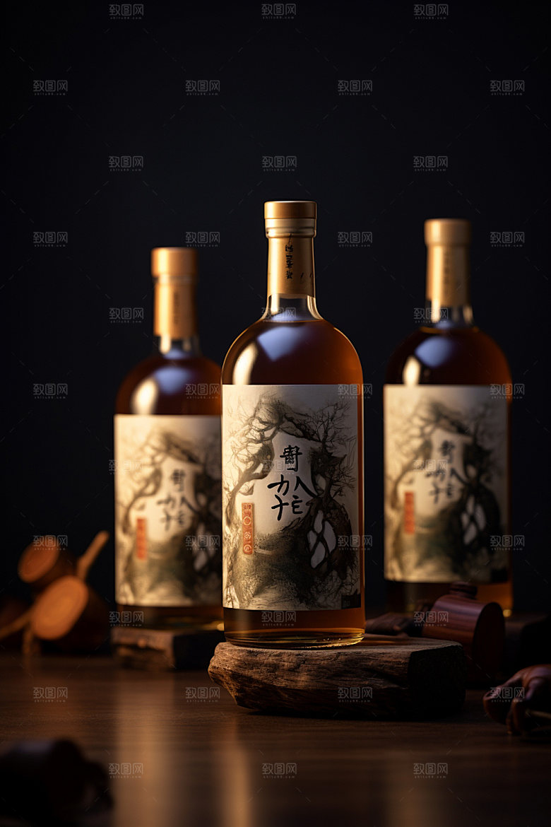 白酒酒瓶中式酒类模型