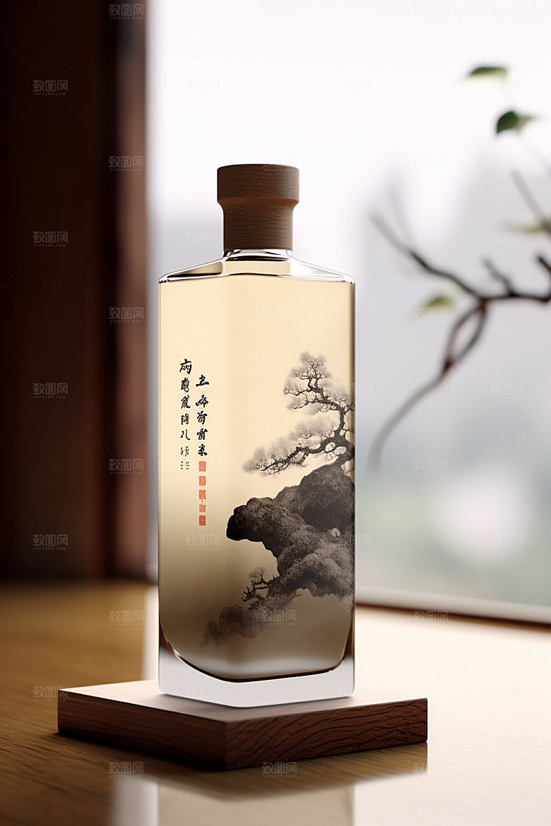 白酒酒瓶传统酒类模型