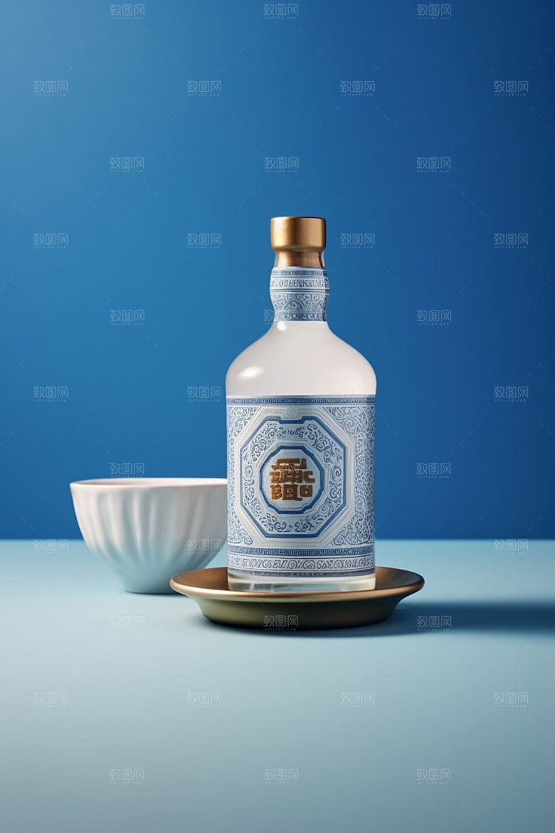 白酒酒瓶包装设计3D模型