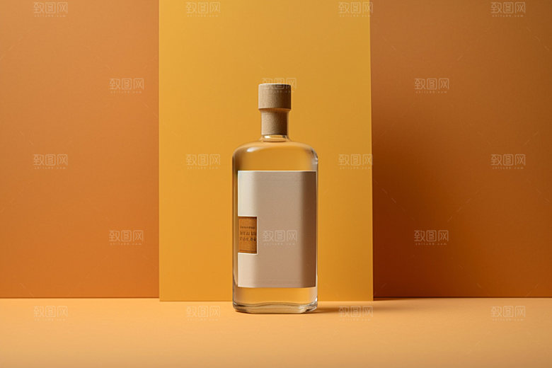 白酒酒瓶酒类中国风模型