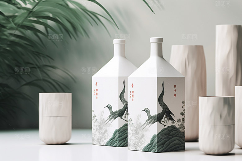 白酒酒瓶传统3D模型