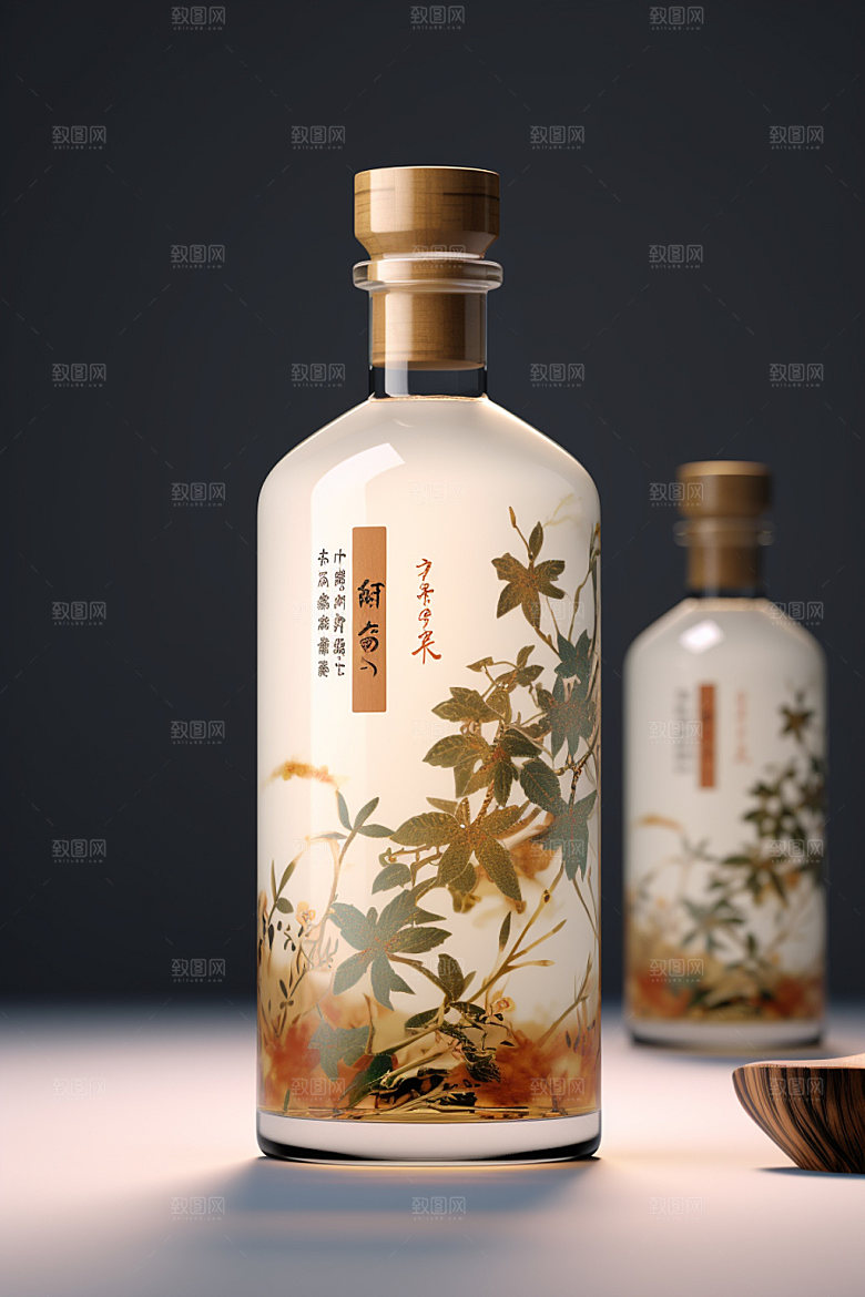 白酒酒瓶立体3D模型