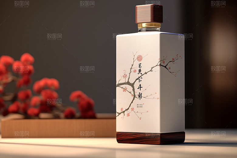 白酒酒瓶传统酒类模型