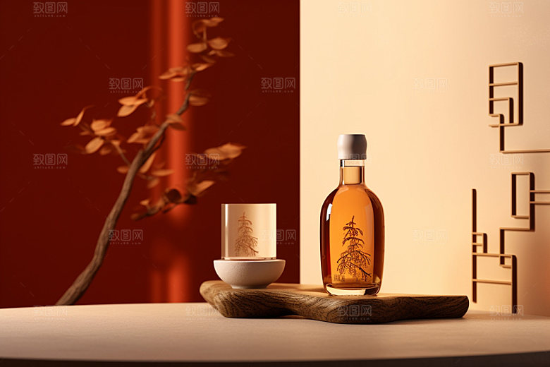 白酒酒瓶3D包装设计模型