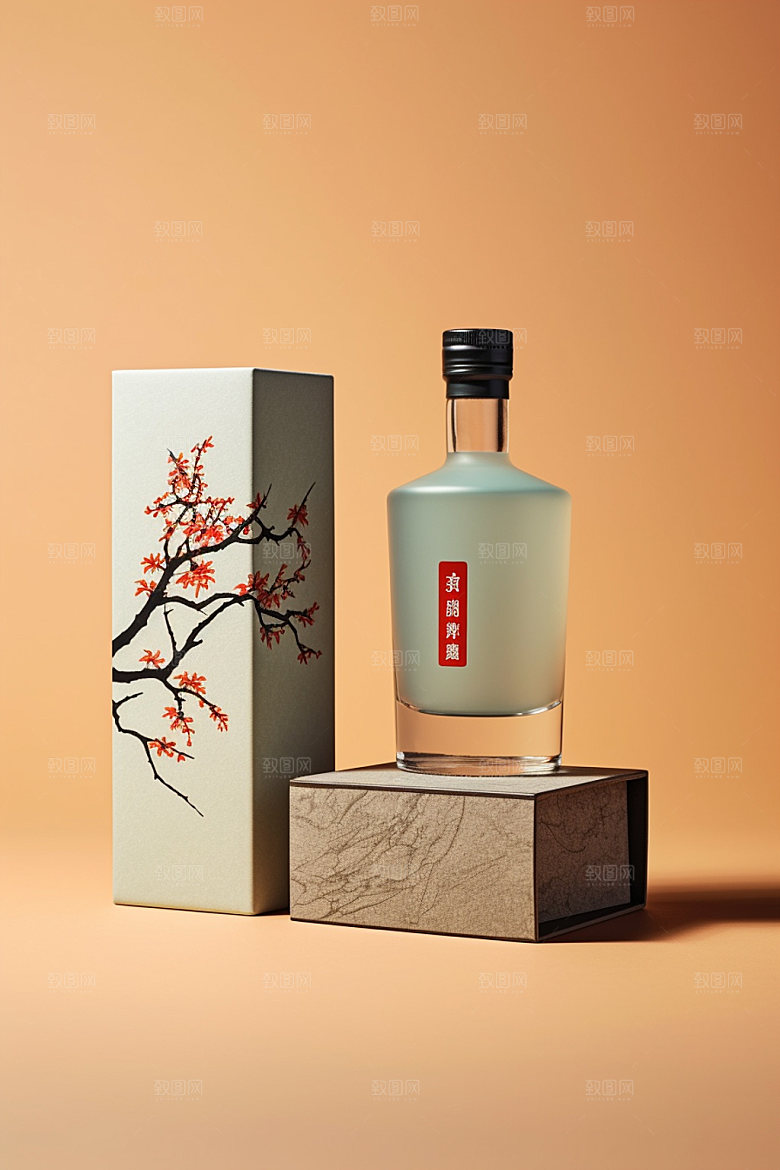 白酒酒瓶3D立体模型