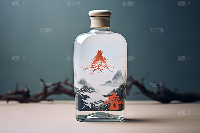 白酒酒瓶酒类3D模型