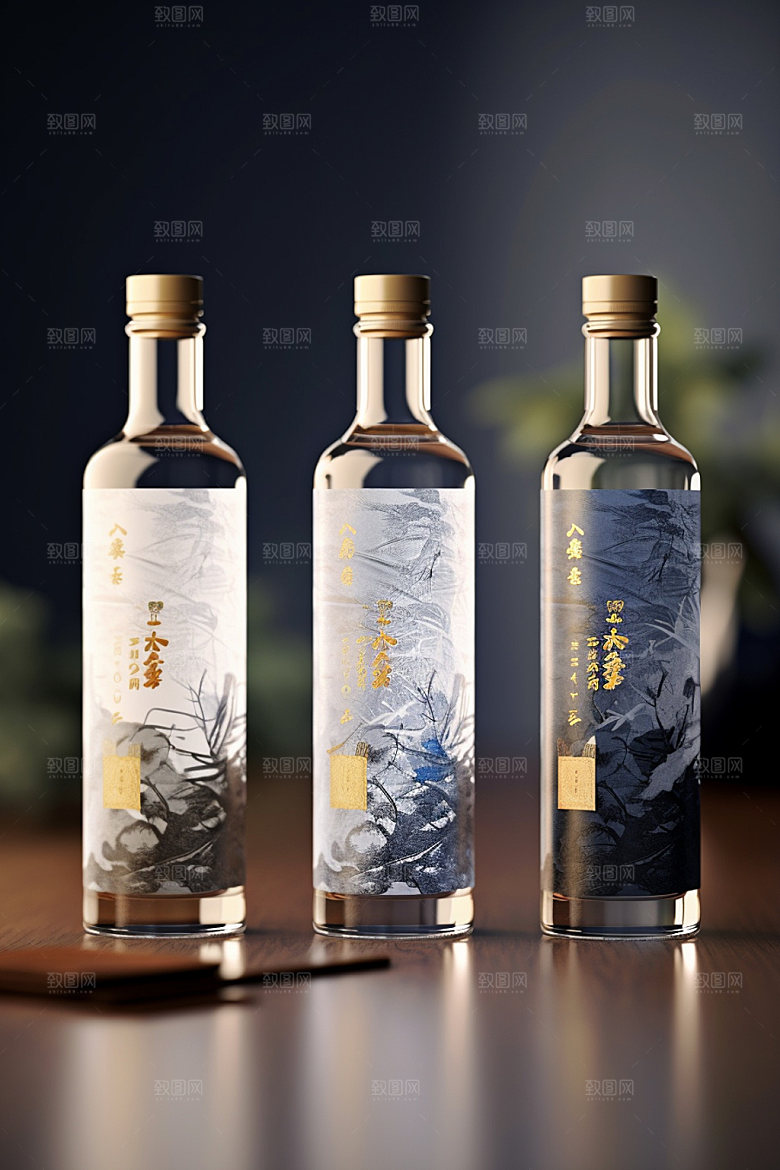 白酒酒瓶立体酒类模型