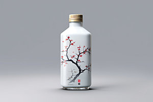 白酒酒瓶中国风包装设计模型