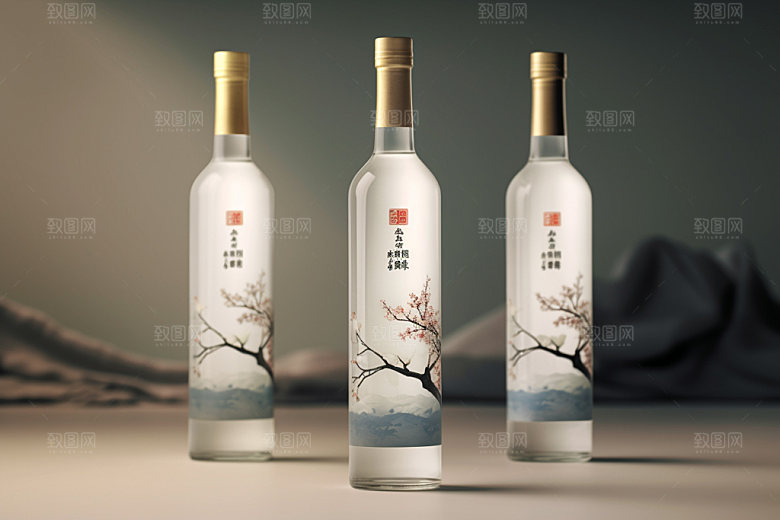 白酒酒瓶立体酒类模型