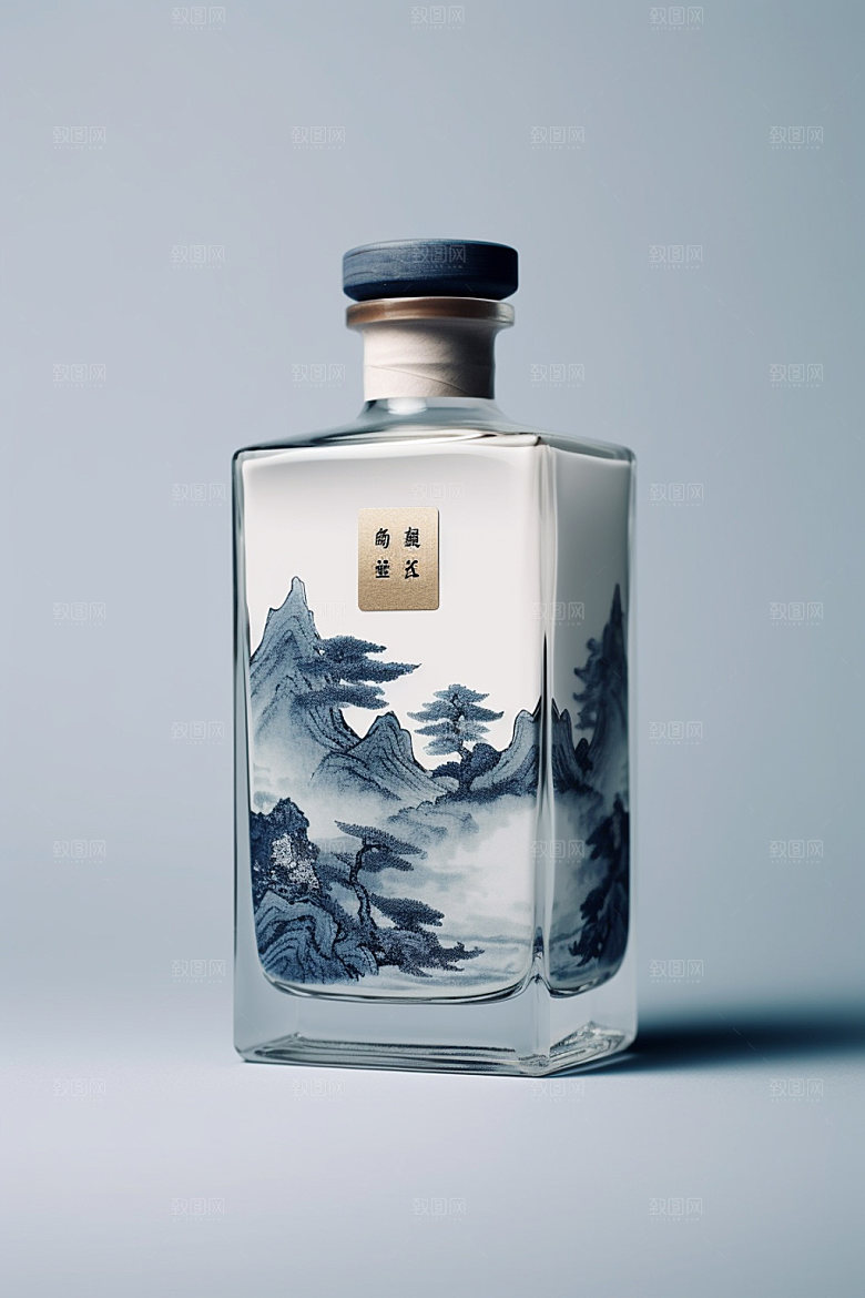 白酒酒瓶3D包装设计模型