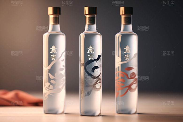 白酒酒瓶立体3D模型
