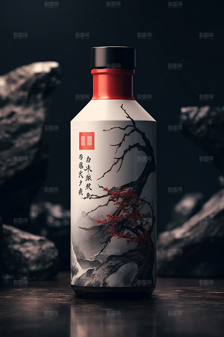 白酒酒瓶酒类立体模型