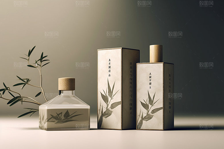 白酒酒瓶酒类中国风模型