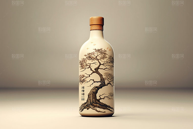 白酒酒瓶3D传统模型