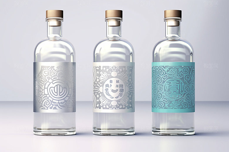 白酒酒瓶传统包装设计模型
