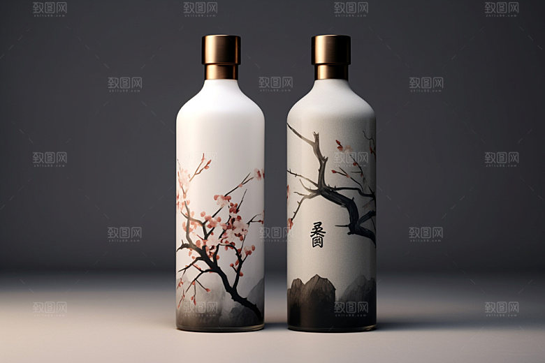 白酒酒瓶酒类立体模型