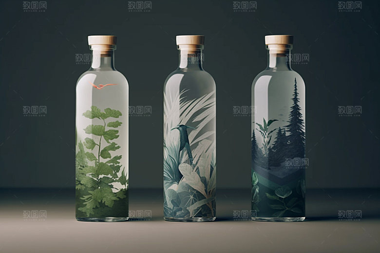 白酒酒瓶酒类立体模型