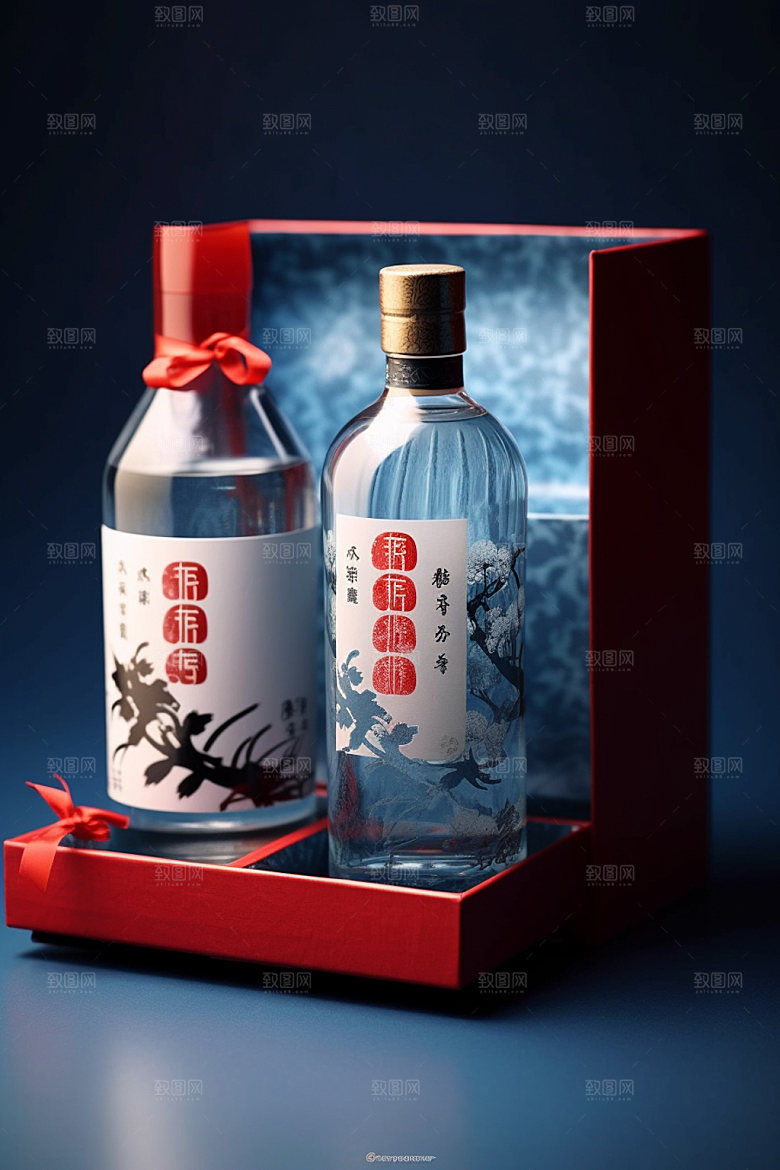 白酒酒瓶酒类立体模型
