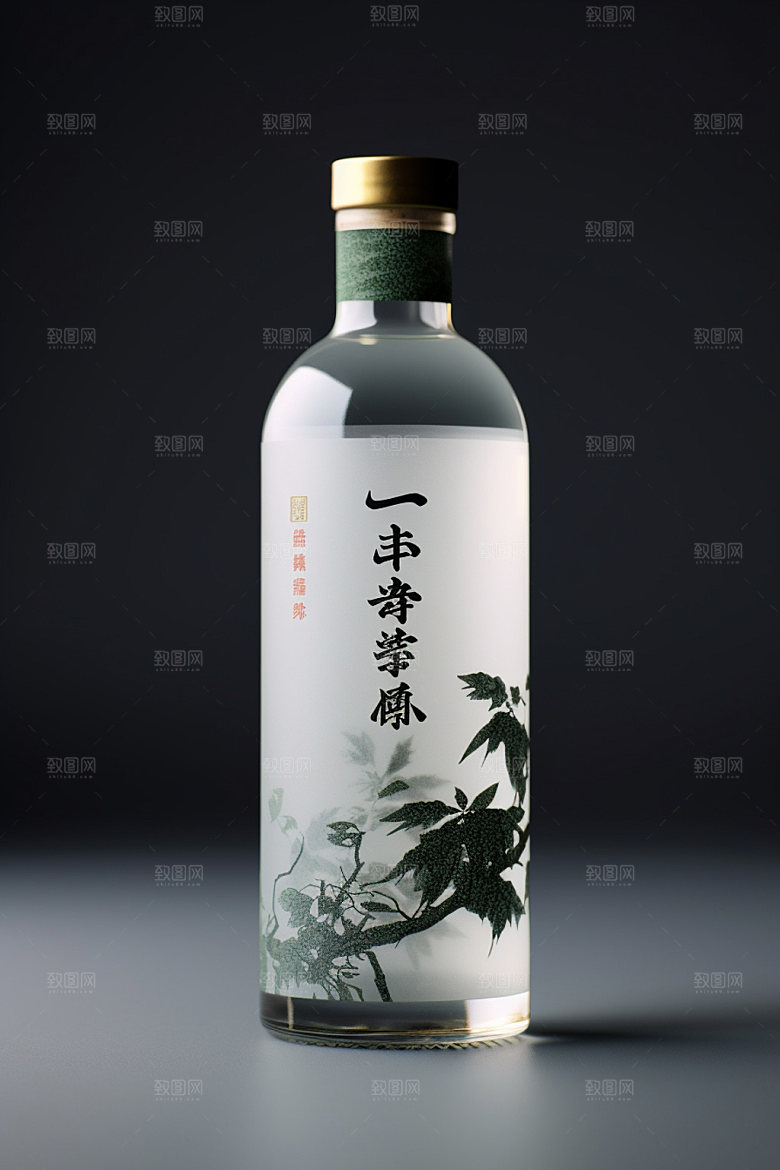 白酒酒瓶立体包装设计模型