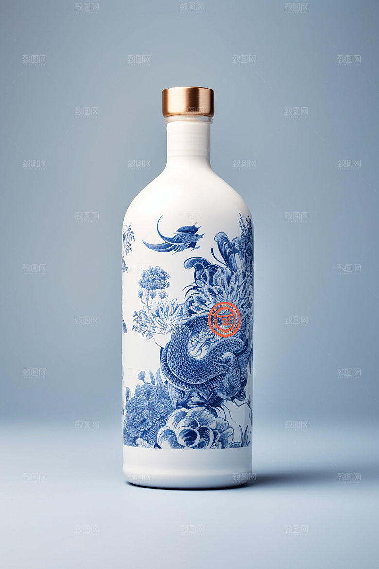 白酒酒瓶3D传统模型