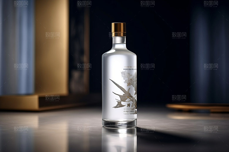 白酒酒瓶3D传统模型