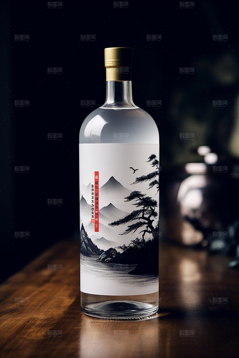 白酒酒瓶酒类立体模型