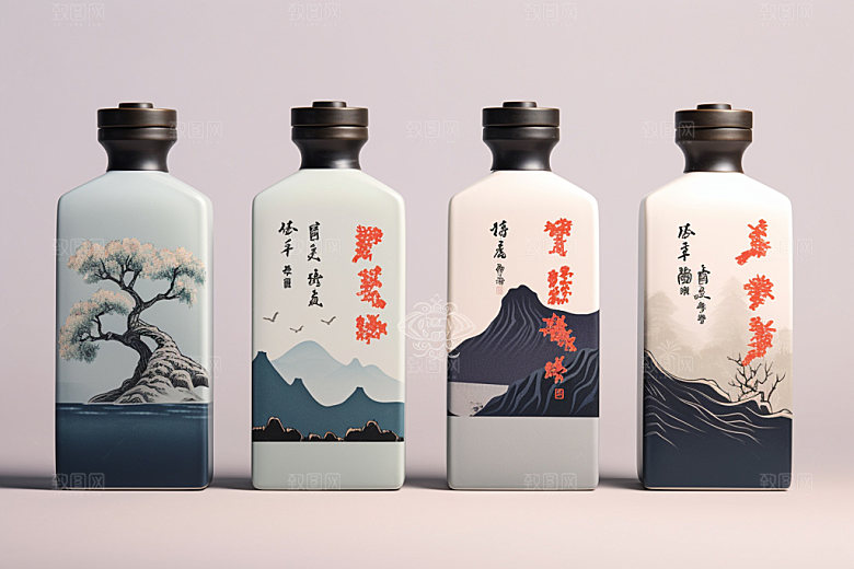白酒酒瓶3D立体模型