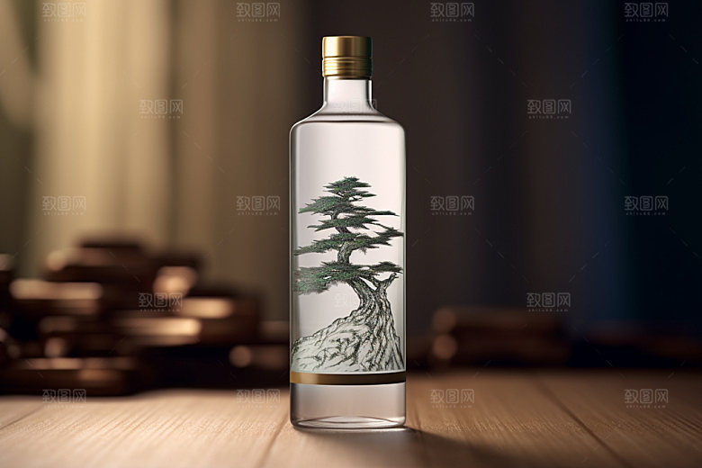 白酒酒瓶立体3D模型