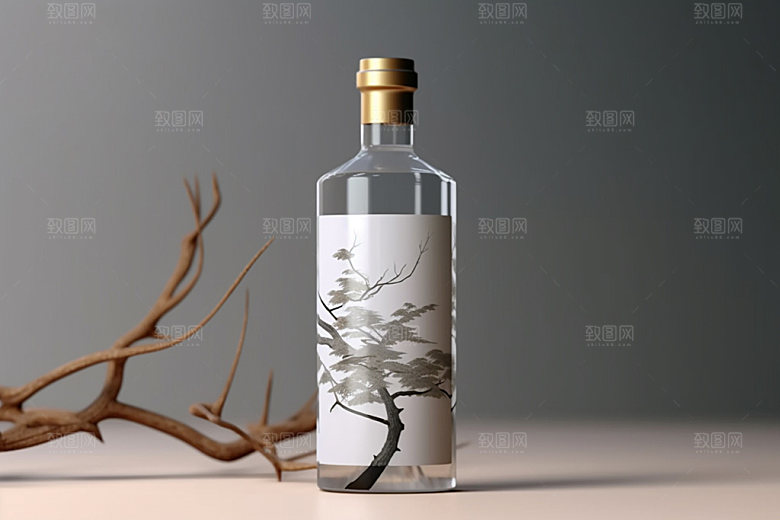 白酒酒瓶立体酒类模型