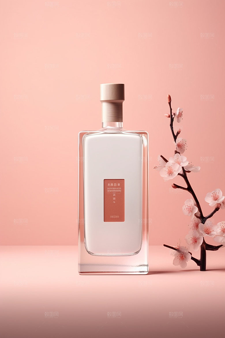 白酒酒瓶包装设计中国风模型