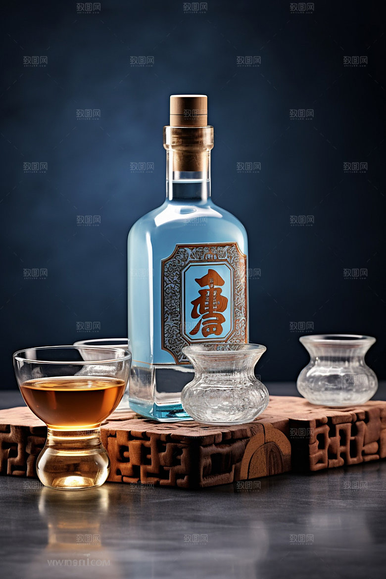 白酒酒瓶立体酒类模型
