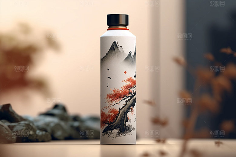 白酒酒瓶立体3D模型