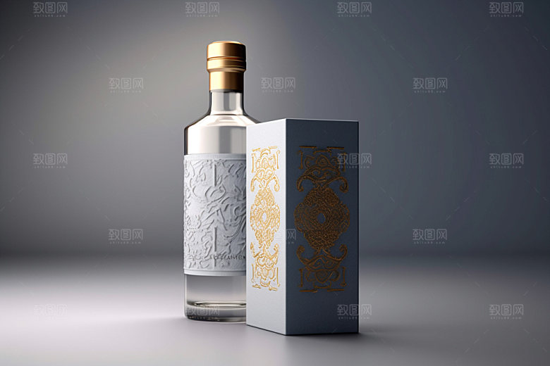 白酒酒瓶酒类3D模型