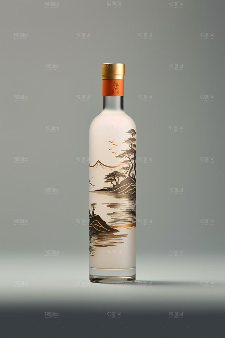 白酒酒瓶包装设计酒类模型
