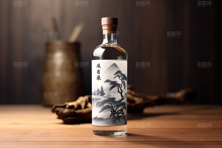 白酒酒瓶包装设计酒类模型