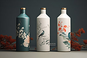 白酒酒瓶中国风传统模型