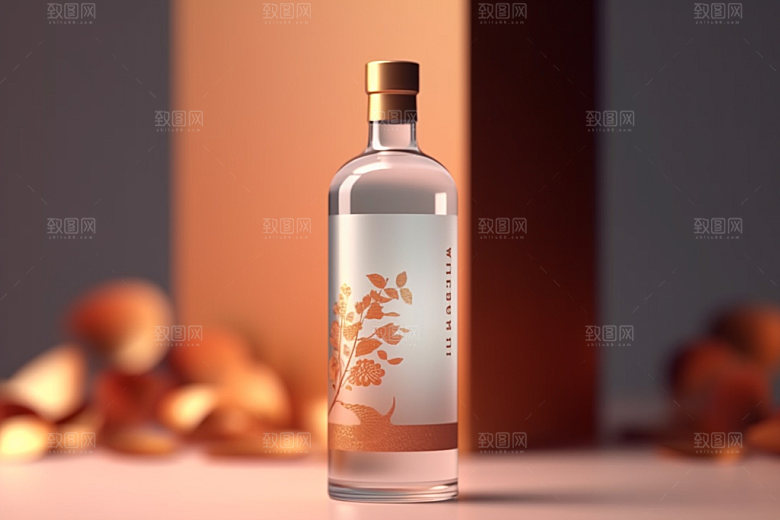 白酒酒瓶立体3D模型