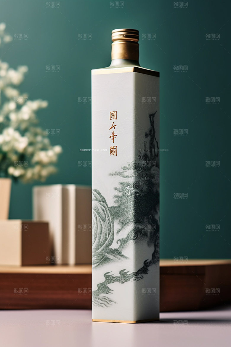 白酒酒瓶包装设计传统模型