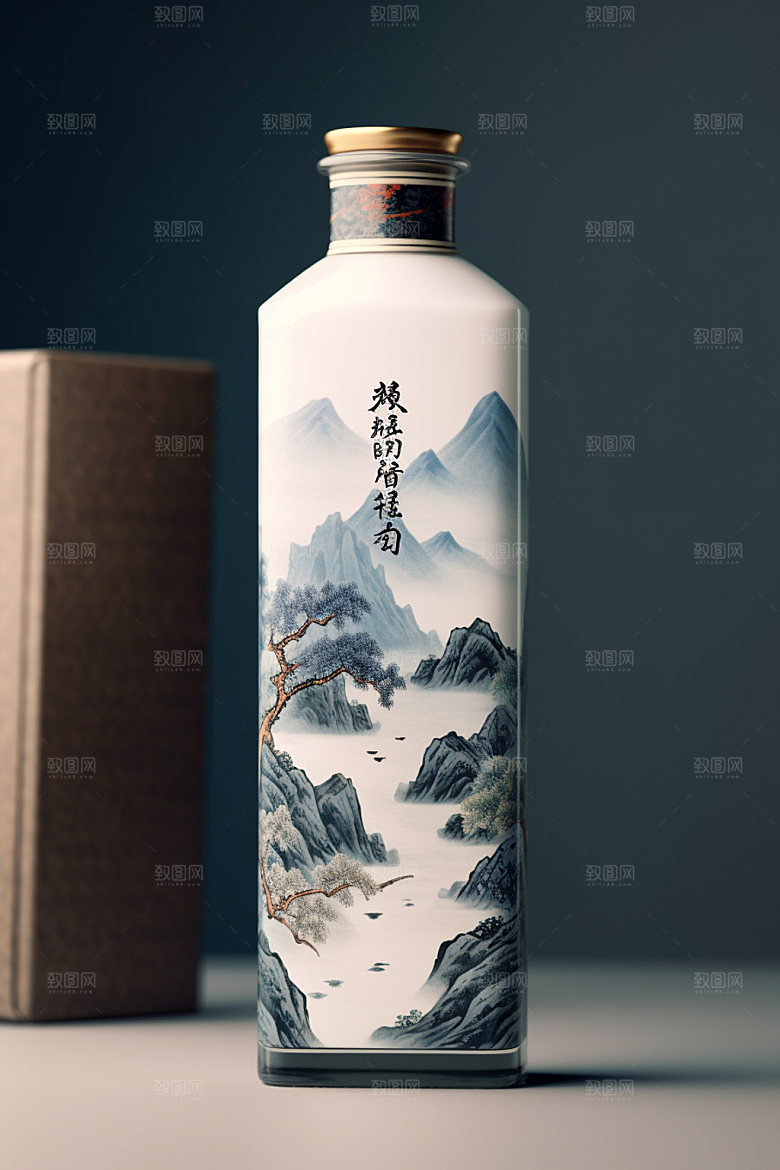 白酒酒瓶中式酒类模型
