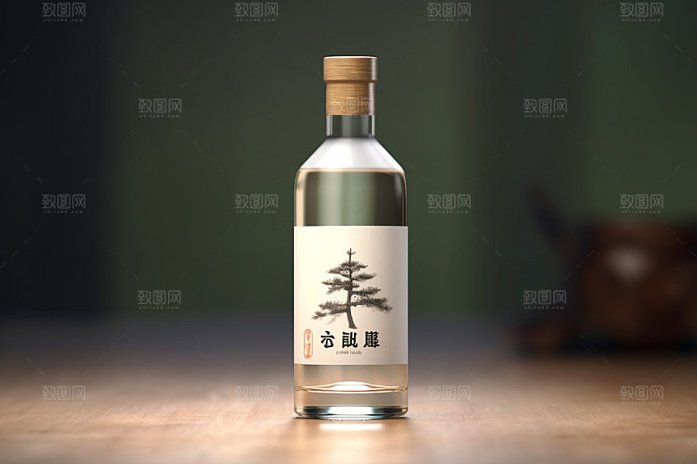 白酒酒瓶包装设计3D模型