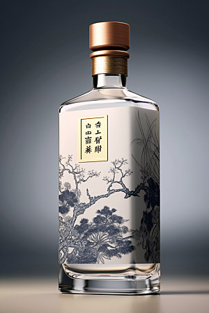 白酒酒瓶中国风酒类模型