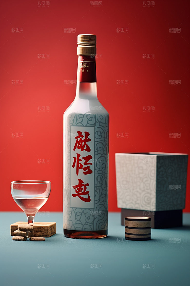 白酒酒瓶中式酒类模型