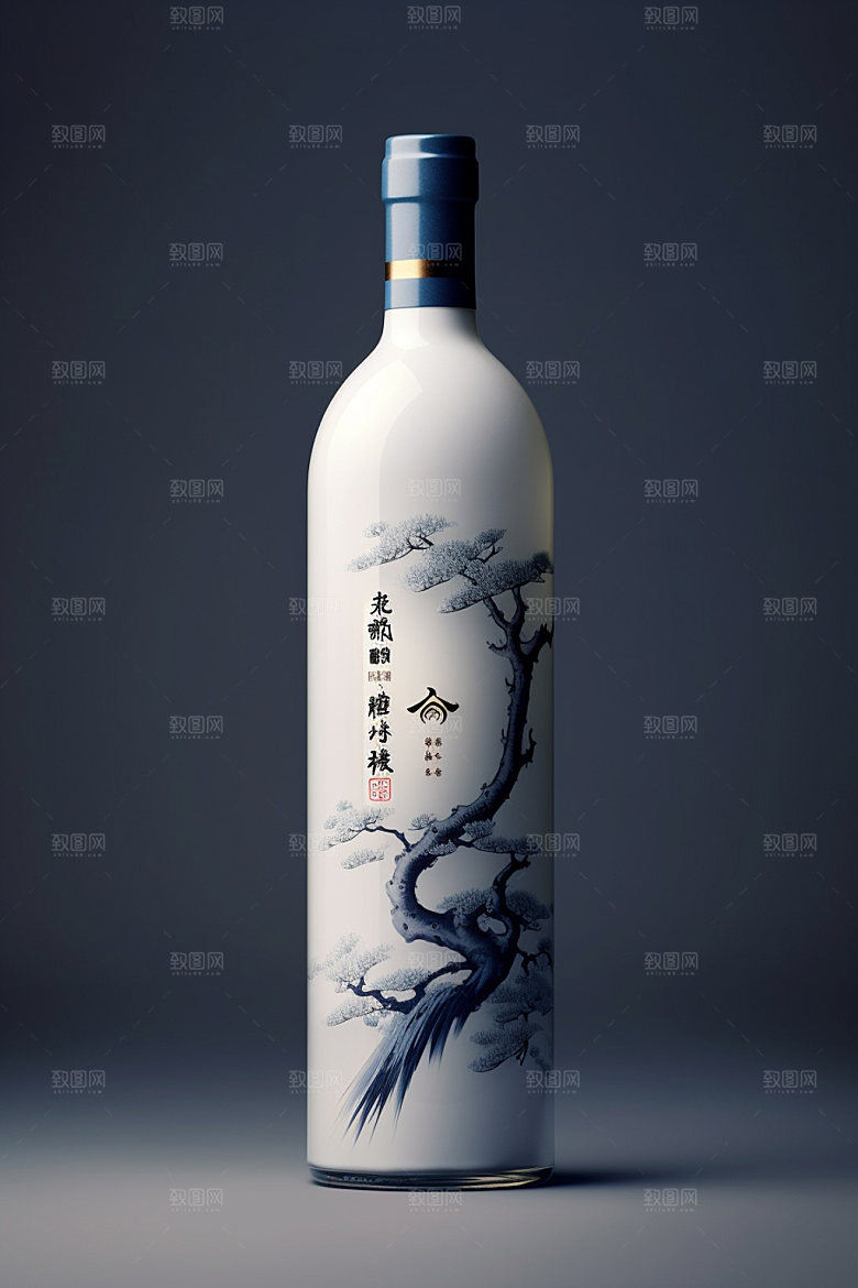 白酒酒瓶包装设计3D模型