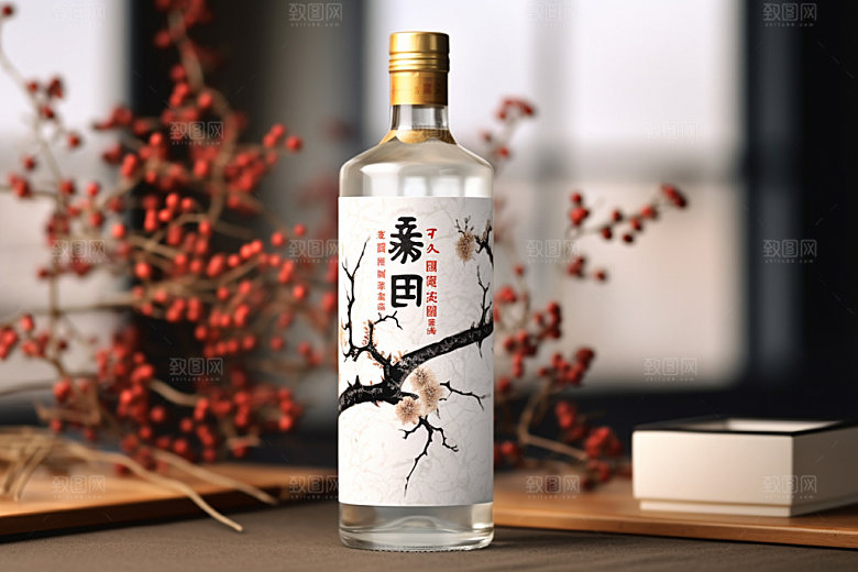 白酒酒瓶传统酒类模型