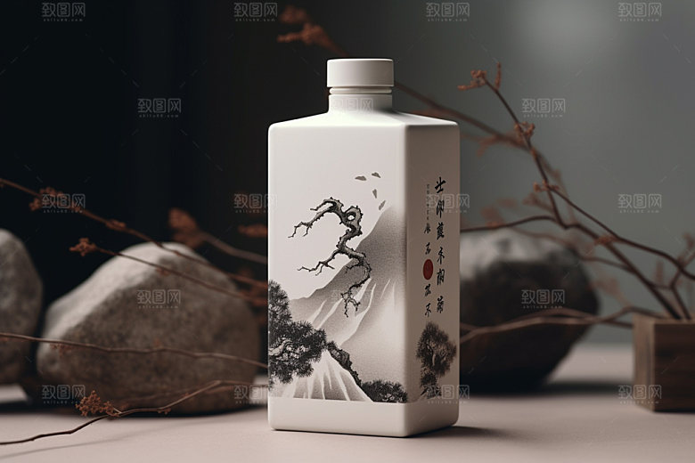 白酒酒瓶包装设计酒类模型