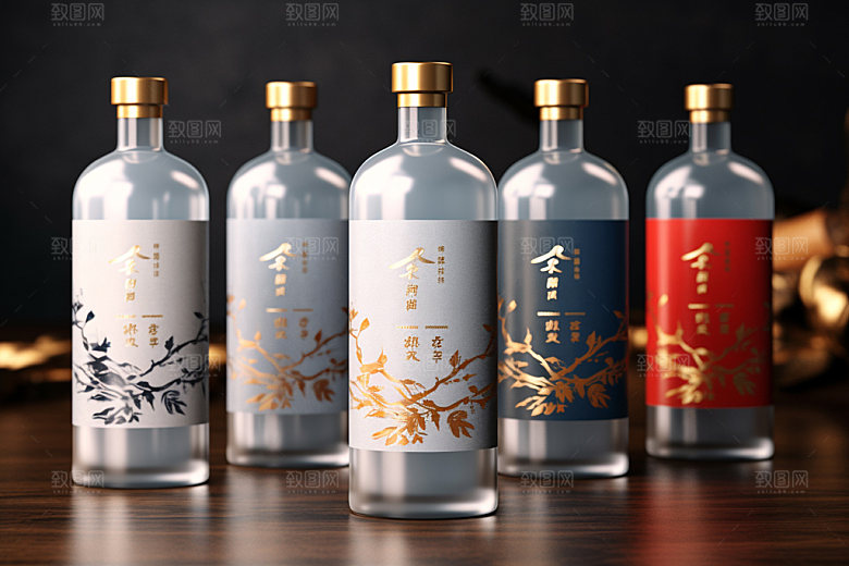 白酒酒瓶3D酒类模型