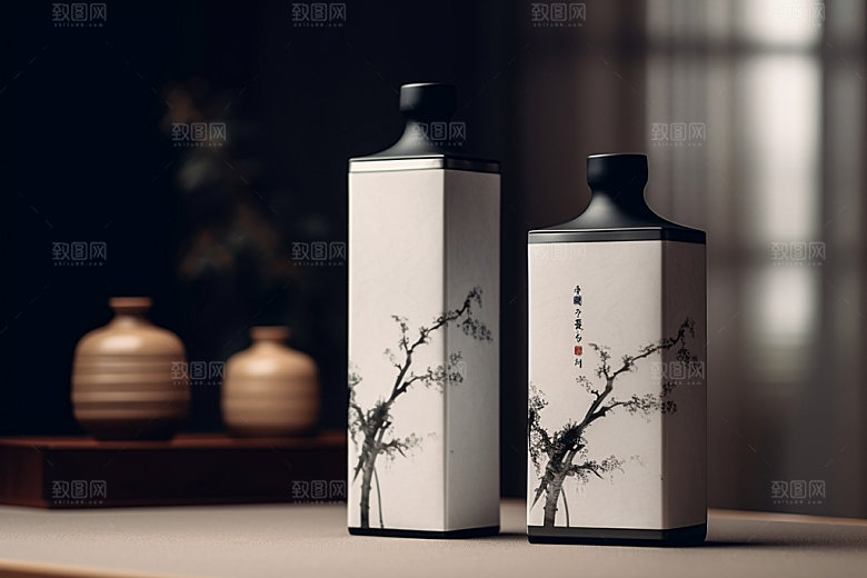 白酒酒瓶传统3D模型