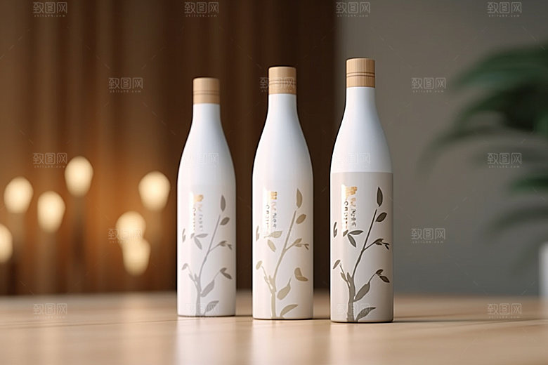 白酒酒瓶立体包装设计模型