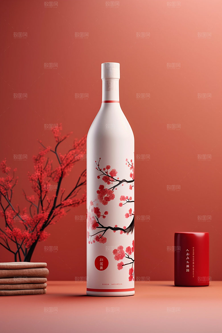 白酒酒瓶3D传统模型